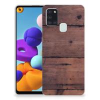 Samsung Galaxy A21s | Bumper Hoesje | Old Wood