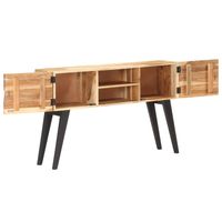 The Living Store Dressoir - Acaciahout - 120 x 30 x 75 cm - 2 deuren/vakken