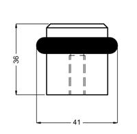 DEURBUFFER VLOER MAT ZWART (4735)