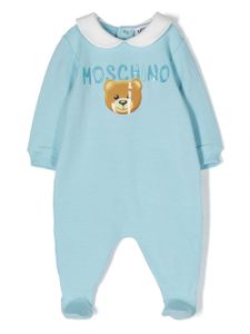 Moschino Kids pyjama à logo embossé - Bleu