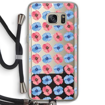 Klaproosjes: Samsung Galaxy S7 Transparant Hoesje met koord