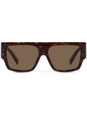 Dolce & Gabbana Eyewear lunettes de soleil DNA à monture oversize - Marron