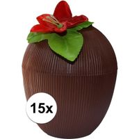 15x Hawaii bekers kokosnoot 250 ml   -