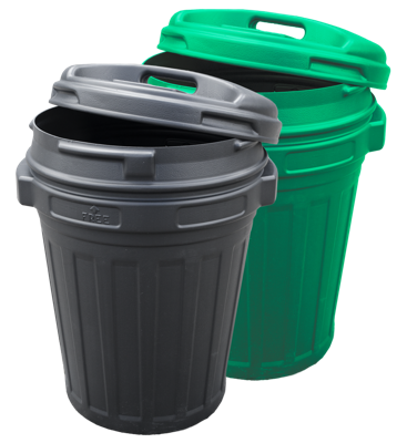 Voerton met draaisluiting 70 liter Green