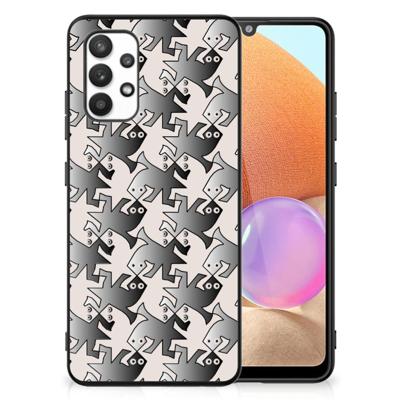 Samsung Galaxy A32 4G | A32 5G Enterprise Editie Dierenprint Telefoonhoesje Salamander Grey