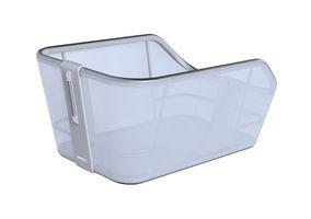 Basil cento tech fiber wsl - fietsmand - achterop - ice blauw zilver