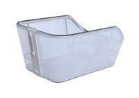 Basil cento tech fiber wsl - fietsmand - achterop - ice blauw zilver