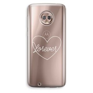 Forever heart pastel: Motorola Moto G6 Transparant Hoesje