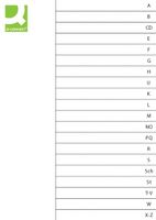 Q-CONNECT alfabetische tabbladen, A4, PP, met indexblad, 20 tabs, grijs