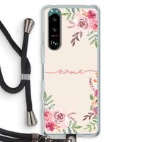 Rozen: Sony Xperia 5 III Transparant Hoesje met koord