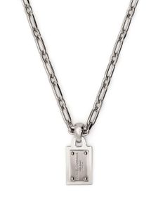 Dolce & Gabbana collier chaine à pendentif logo - Argent