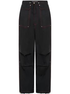 Dion Lee Hongbao contrast-stitching wide-leg trousers - Noir