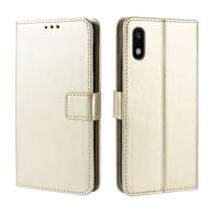 Retro Crazy Horse textuur horizontale Flip lederen case voor Galaxy A10e met houder & card slots & fotolijst (goud)