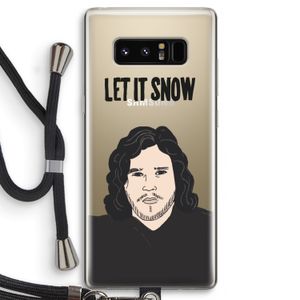 Let It Snow: Samsung Galaxy Note 8 Transparant Hoesje met koord