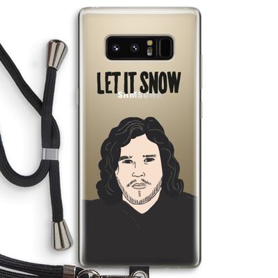 Let It Snow: Samsung Galaxy Note 8 Transparant Hoesje met koord