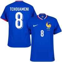 Frankrijk Dri Fit ADV Match Shirt Thuis 2024-2025 + Tchouameni 8