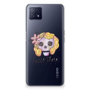 Silicone Back Case OPPO A53 5G | OPPO A73 5G Boho Skull