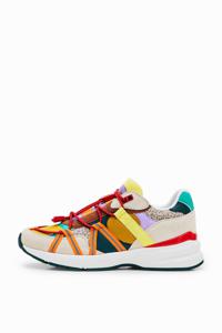 Sneakers met patch en trekking-details - MATERIAL FINISHES - 36