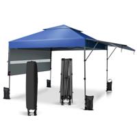 3 x 3 m Pop-up Paviljoen Vouwpaviljoen met Roltas 4 Zandzakken UV-Bescherming 50+ Feesttent Waterdicht Winterbestendig (Blauw)