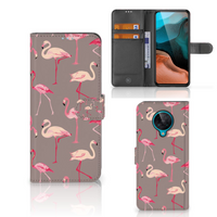 Xiaomi Poco F2 Pro Telefoonhoesje met Pasjes Flamingo - thumbnail