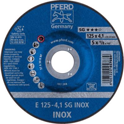 PFERD TOOLS 62212423 Sg Inox Afbraamschijf gebogen Diameter 125 mm Boordiameter 22.23 mm 10 stuk(s)