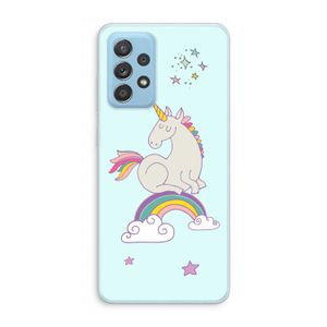 Regenboog eenhoorn: Samsung Galaxy A73 Transparant Hoesje