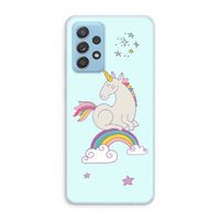 Regenboog eenhoorn: Samsung Galaxy A73 Transparant Hoesje