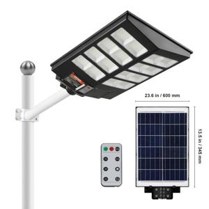 VEVOR 800W straatlantaarn op zonne-energie, 1400LM buiten LED-schijnwerpers op zonne-energie met RF-afstandsbediening, IP66 waterdichte zonne-energie beveiliging bewegingssensorlamp voor tuintuin thuis