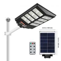 VEVOR 800W straatlantaarn op zonne-energie, 1400LM buiten LED-schijnwerpers op zonne-energie met RF-afstandsbediening, IP66 waterdichte zonne-energie beveiliging bewegingssensorlamp voor tuintuin thuis