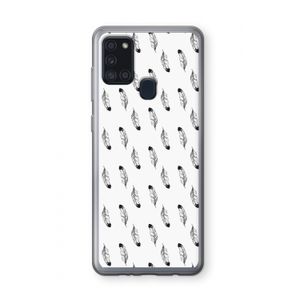 Pluimen: Samsung Galaxy A21s Transparant Hoesje