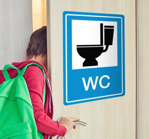 Deursticker toilet WC