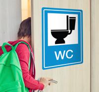 Deursticker toilet WC