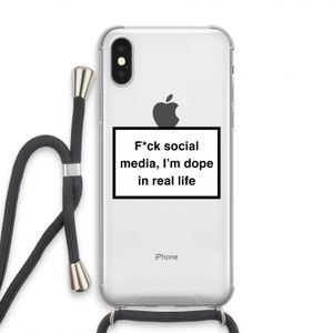 I'm dope: iPhone XS Transparant Hoesje met koord