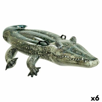 Opblaasbaar zwembadfiguur Intex Krokodil 86 x 20 x 170 cm (6 Stuks)