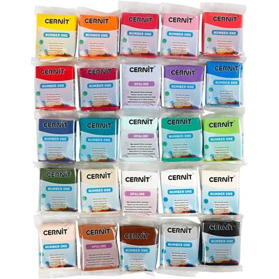 Cernit , inhoud kan variëren , diverse kleuren, 25x56 gr/ 1 doos