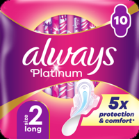 Always Platinum Long (Maat 2) Maandverband Met Vleugels 10 bij Jumbo