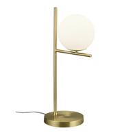 Trio TafellampPure 52cm mat messing met wit - 502000108