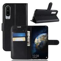 Litchi textuur horizontale Flip leren Case voor Huawei P30 met houder & kaartsleuven & portemonnee (zwart)