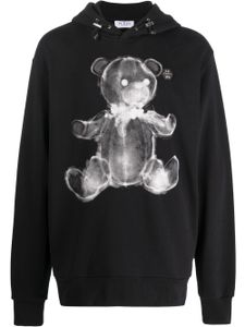 Philipp Plein hoodie à imprimé ourson - Noir