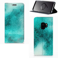 Bookcase Samsung Galaxy S9 Painting Blue - thumbnail