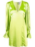 Semicouture robe courte à manches plissées - Vert