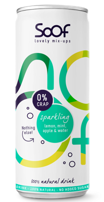Soof Drink Sparkling Citroen, Munt, Appel & Water