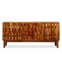 The Living Store Sheesham Dressoir - Bruin - 160 x 45 x 70 cm - 2 Deuren - 2 Lades