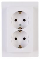 Paris wandcontactdoos 2-voudig KV arctic wit