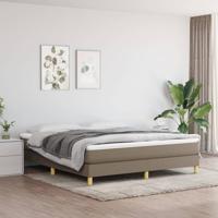 Bedframe zonder matras stof taupe 160x200 cm