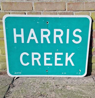 Harris Creek Verkeersbord - 61 x 46cm - Origineel