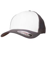 Flexfit FX6511CF Flexfit Mesh Colored Front Cap - Dark Grey/White/Dark Grey - S/M - thumbnail