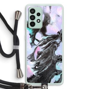 Pastel zwart: Samsung Galaxy A52s 5G Transparant Hoesje met koord