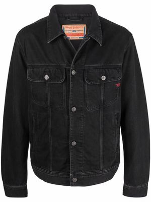 Diesel veste en jean à boutonnière - Noir