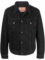Diesel veste en jean à boutonnière - Noir